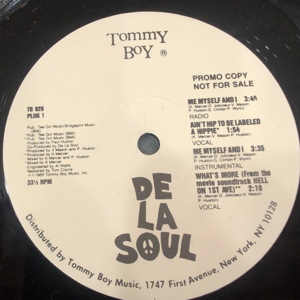 De La Soul Me Myself and I 12" Vinyl Promo Tommy Boy TB 926 Hip Hop 1989 - Picture 5 of 7
